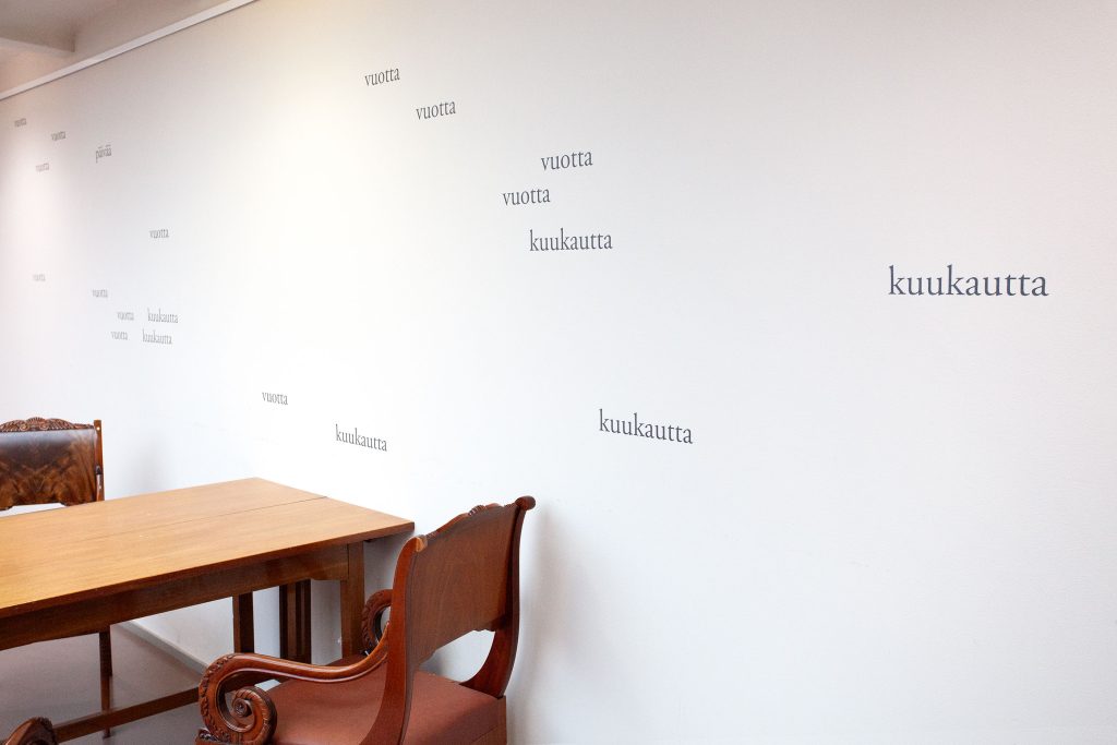 Milja Laurila site specific installation at The National Library of Finland